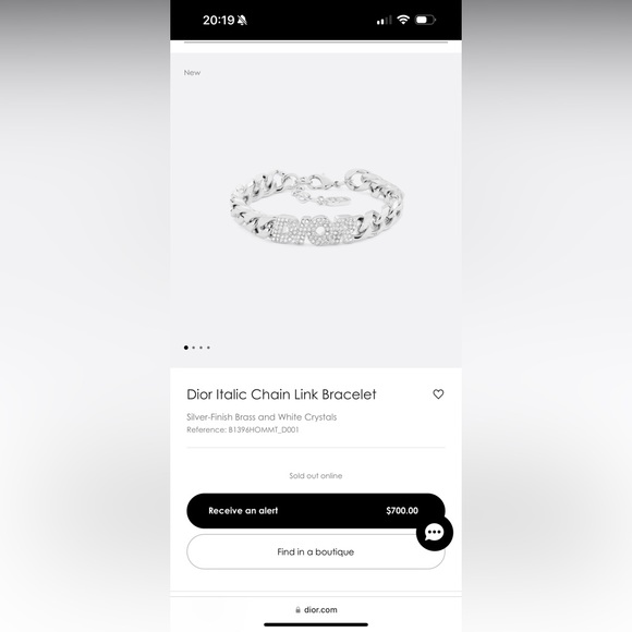 DIOR Italic Chain Link Bracelet - Picture 1 of 6